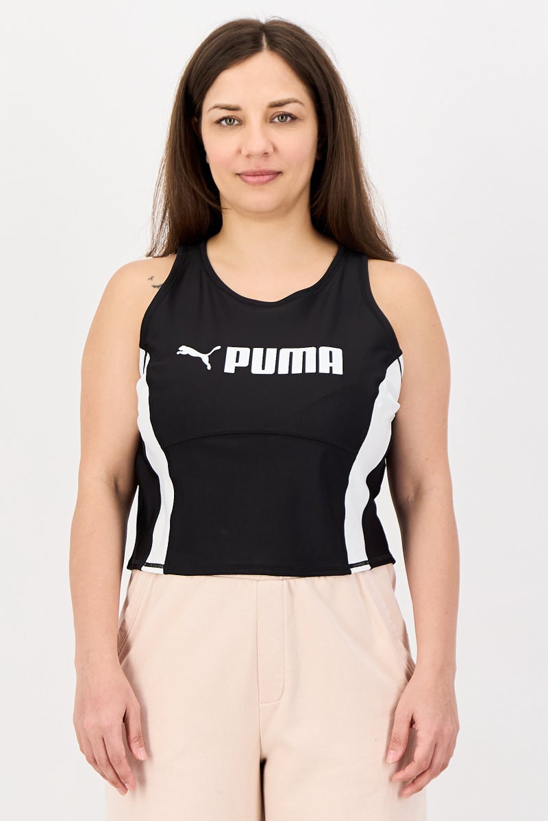 PUMA Women Sportswear Fit Sleeveless Training Tank Top, Black - Image 1